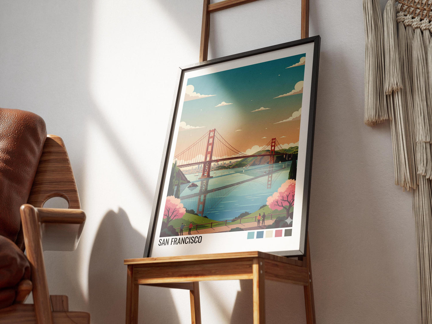 San Francisco Travel Poster | Vintage Travel Poster | Country Travel Art | World Map Poster | Adventure Wall Art | Travel Gift