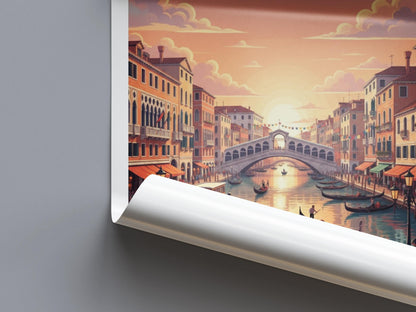 Venice Italy Travel Poster | Vintage Travel Poster | Country Travel Art | World Map Poster | Adventure Wall Art | Travel Gift