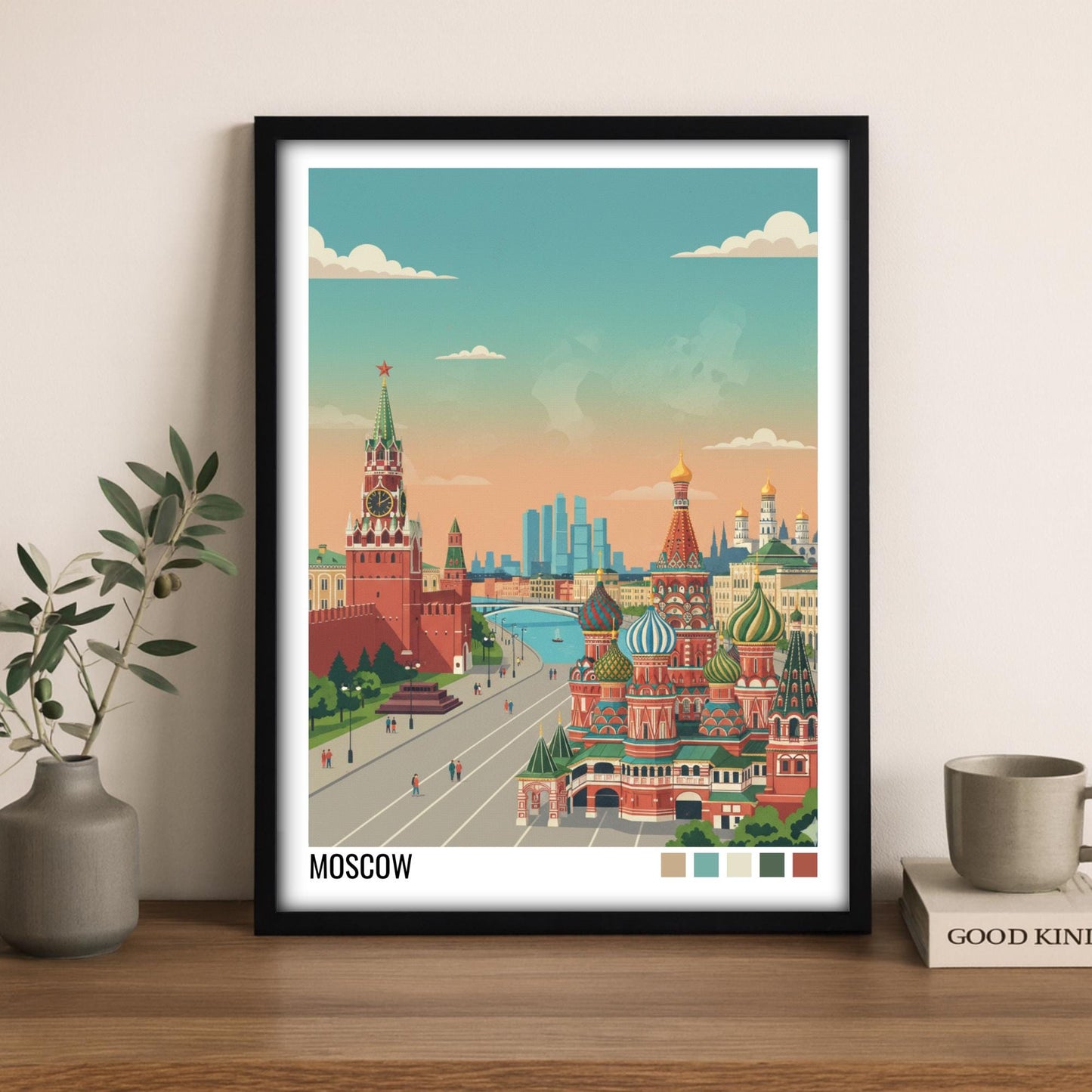 Moscow Travel Poster | Vintage Travel Poster | Country Travel Art | World Map Poster | Adventure Wall Art | Travel Gift