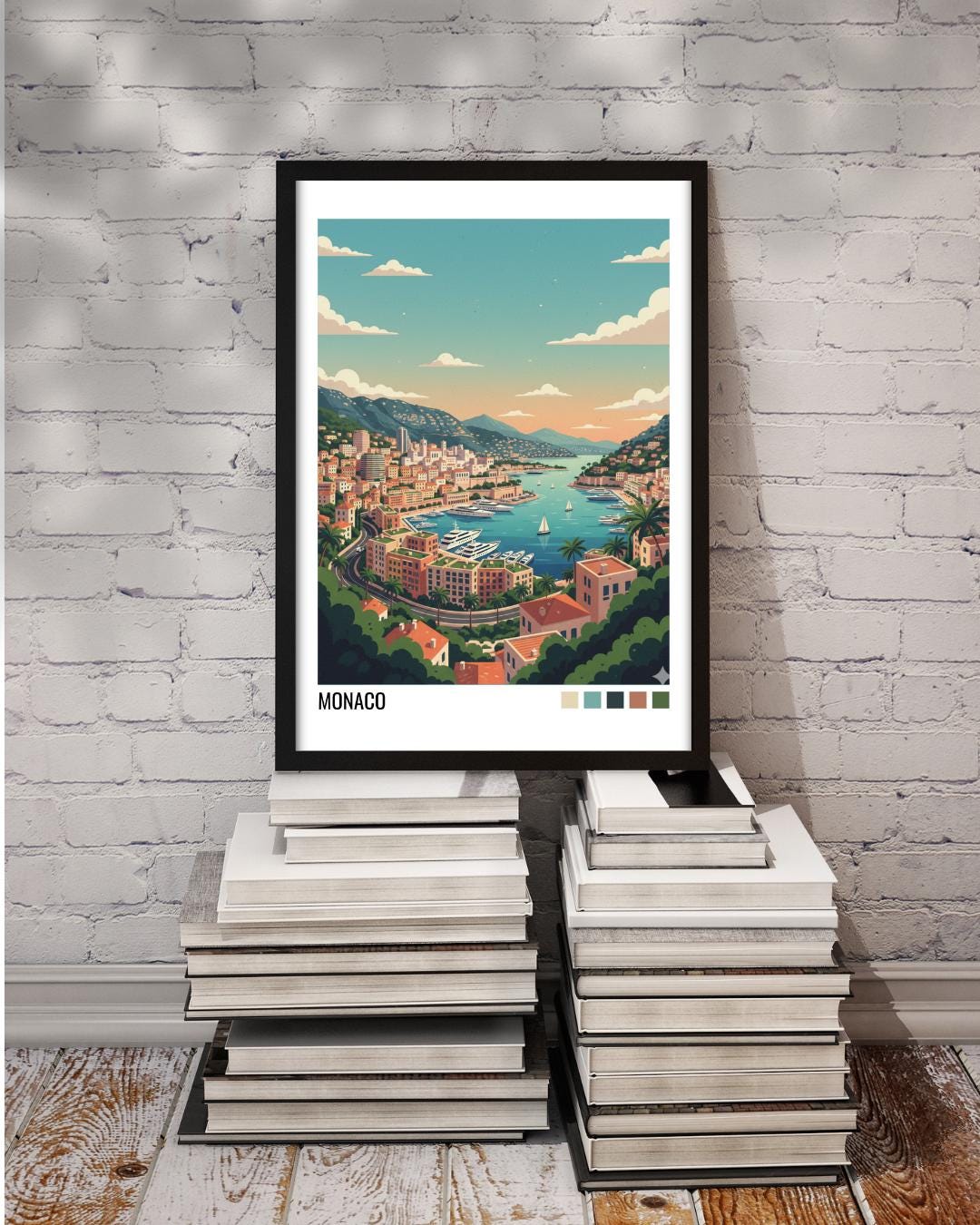 Monaco Travel Poster | Vintage Travel Poster | Country Travel Art | World Map Poster | Adventure Wall Art | Travel Gift