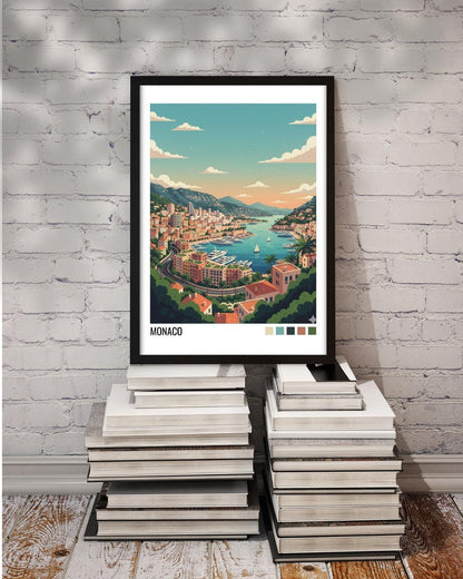 Monaco Travel Poster | Vintage Travel Poster | Country Travel Art | World Map Poster | Adventure Wall Art | Travel Gift