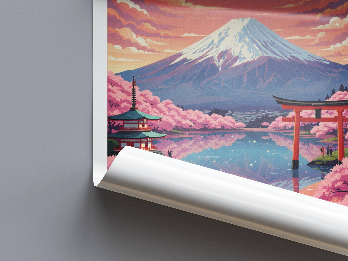 Mount Fuji Japan Travel Poster | Vintage Travel Poster | Country Travel Art | World Map Poster | Adventure Wall Art | Travel Gift
