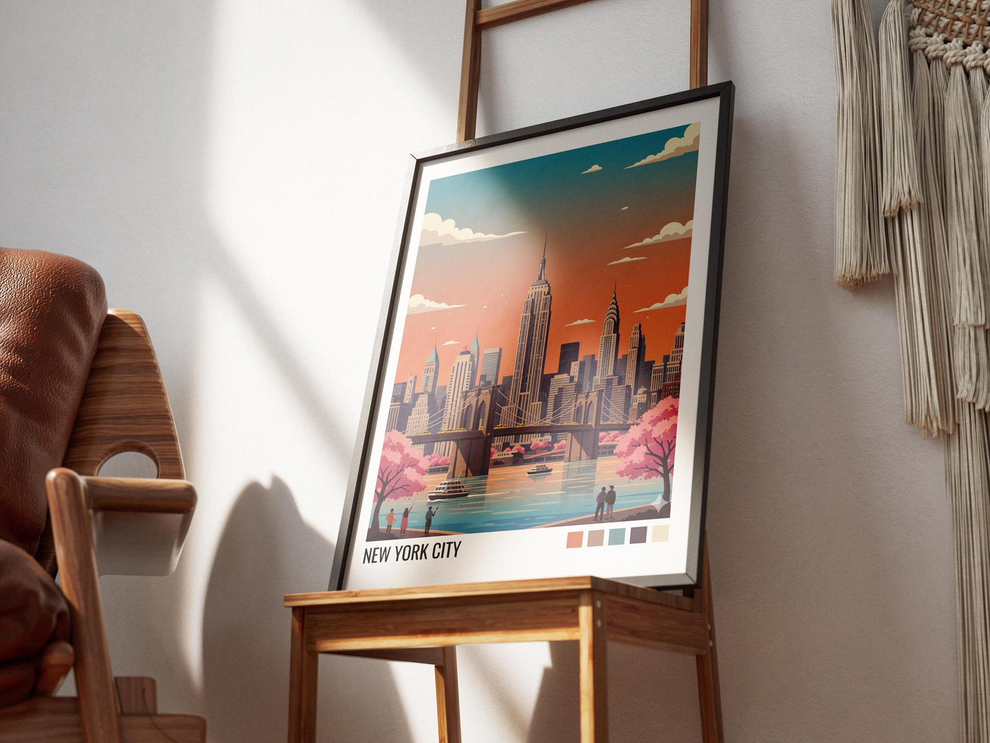 New York City Travel Poster | Vintage Travel Poster | Country Travel Art | World Map Poster | Adventure Wall Art | Travel Gift