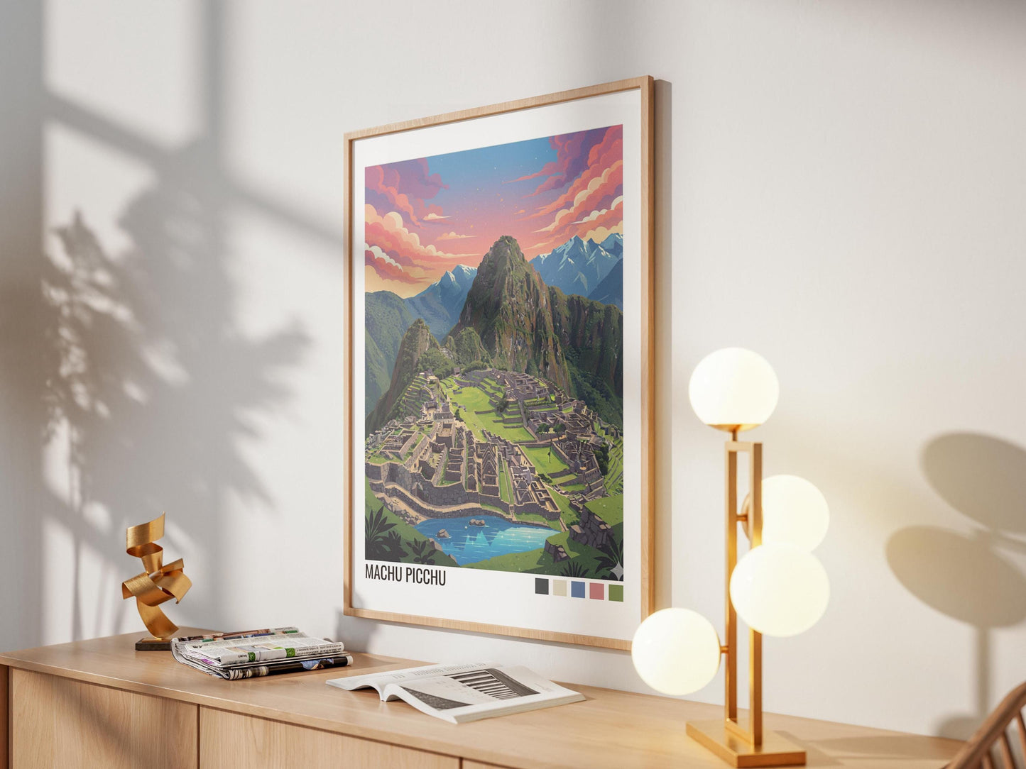 Machu Picchu Peru Travel Poster | Vintage Travel Poster | Country Travel Art | World Map Poster | Adventure Wall Art | Travel Gift