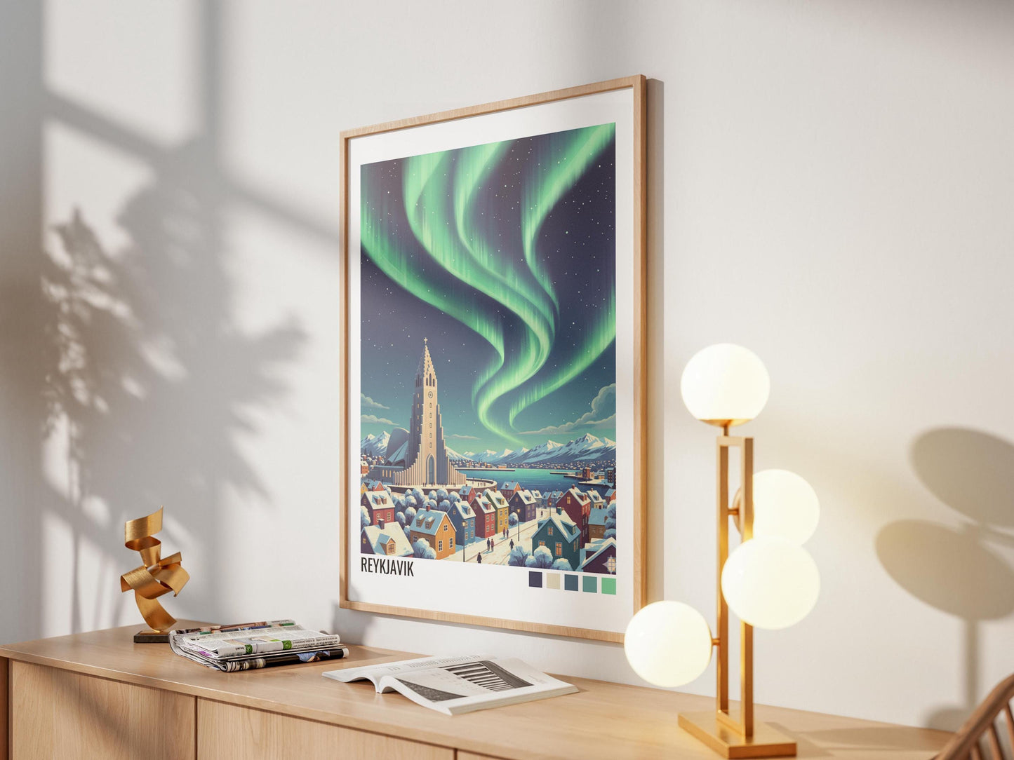 Reykjavik Iceland Travel Poster | Vintage Travel Poster | Country Travel Art | World Map Poster | Adventure Wall Art | Travel Gift