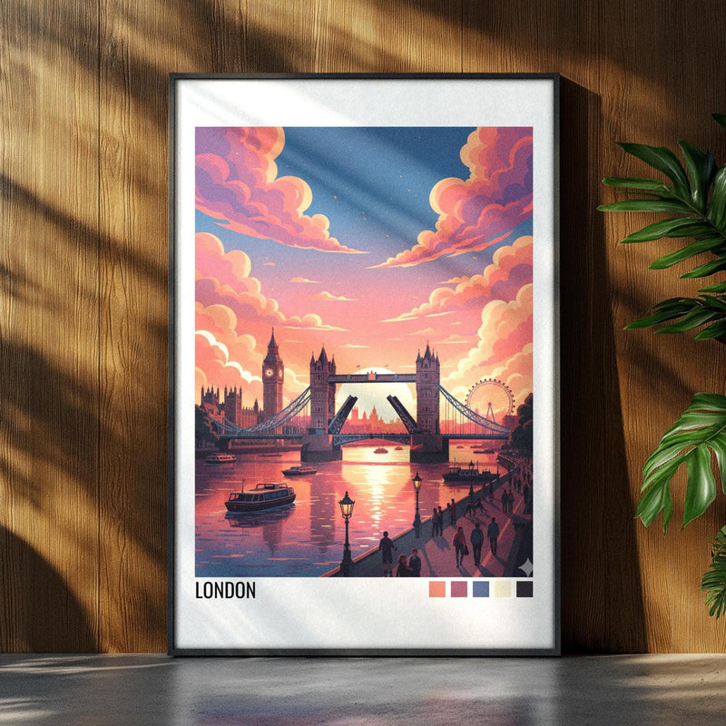 London England Travel Poster | Vintage Travel Poster | Country Travel Art | World Map Poster | Adventure Wall Art | Travel Gift