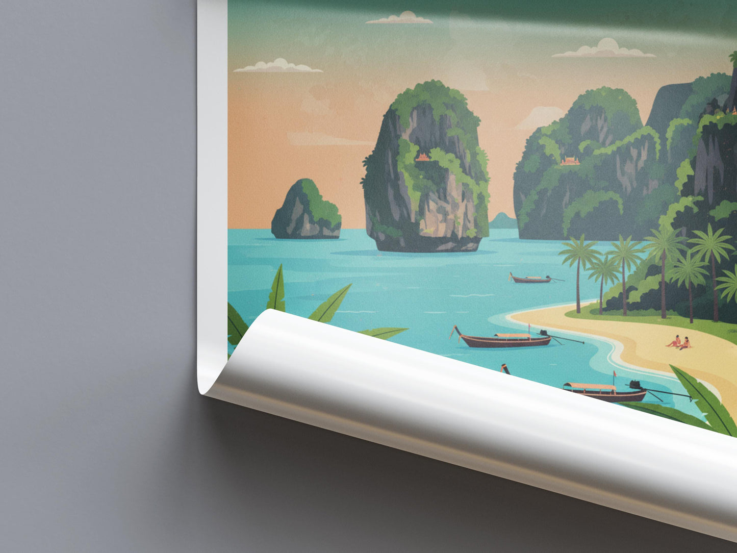 Thailand Travel Poster | Vintage Travel Poster | Country Travel Art | World Map Poster | Adventure Wall Art | Travel Gift