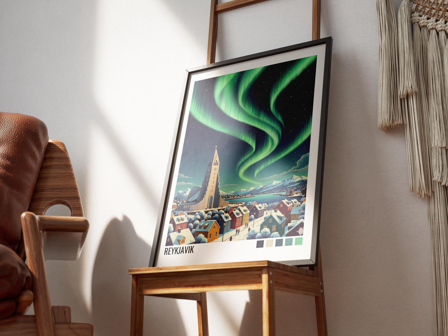 Reykjavik Iceland Travel Poster | Vintage Travel Poster | Country Travel Art | World Map Poster | Adventure Wall Art | Travel Gift