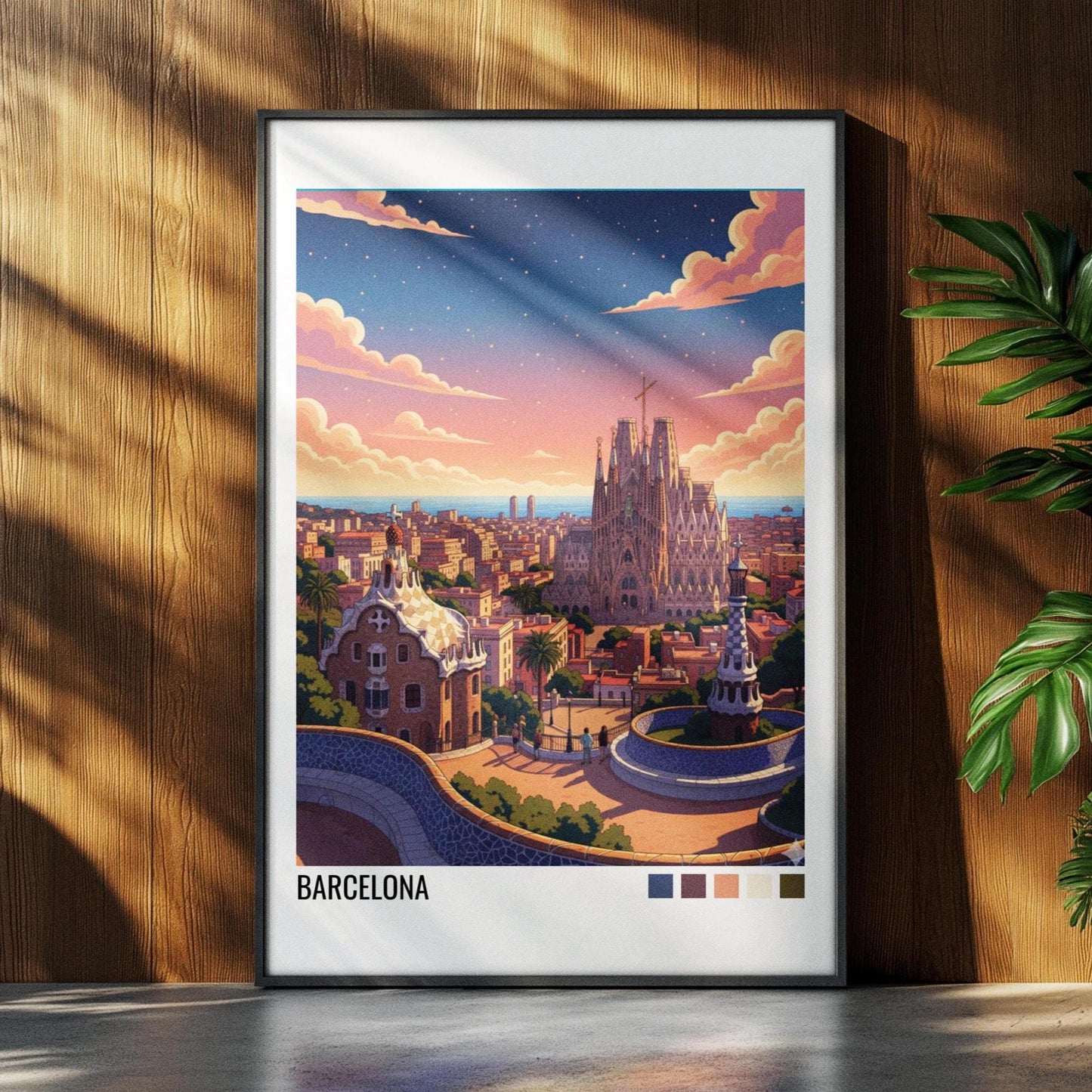 Barcelona Spain Travel Poster | Vintage Travel Poster | Country Travel Art | World Map Poster | Adventure Wall Art | Travel Gift